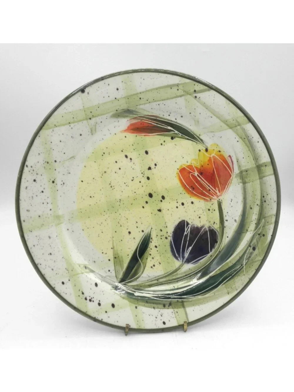 Backsplash Of White Salmon, WA 10.25 In. Dinner Plate Tulips Julie Ueland